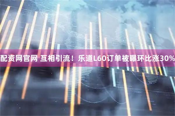 配资网官网 互相引流！乐道L60订单被曝环比涨30%